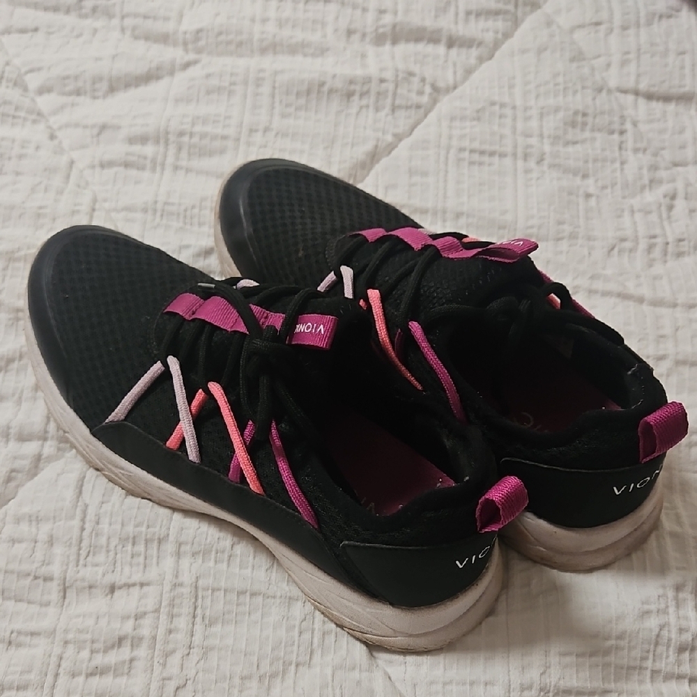 Vionic Black and Pink Athletic Shoes with Breathable Mesh